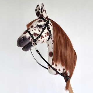 Realistyczny hobby horse, konik na patyku, appaloosa A4