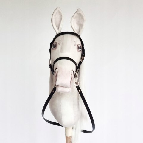 Realistyczny hobby horse, konik na patyku, biały A4 Realistyczny hobby horse, konik na patyku, biały A4