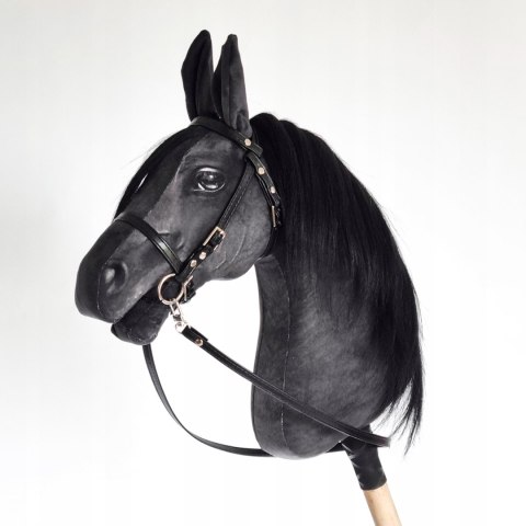Realistyczny hobby horse, konik na patyku, czarny / kary A4 Realistyczny hobby horse, konik na patyku, czarny / kary A4