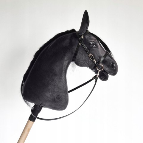 Realistyczny hobby horse, konik na patyku, czarny / kary A4 Realistyczny hobby horse, konik na patyku, czarny / kary A4