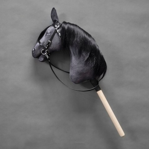 Realistyczny hobby horse, konik na patyku, czarny / kary A4 Realistyczny hobby horse, konik na patyku, czarny / kary A4