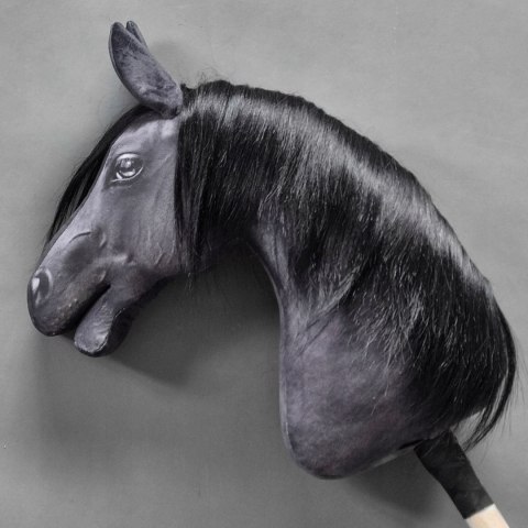Realistyczny hobby horse, konik na patyku, czarny / kary A4 Realistyczny hobby horse, konik na patyku, czarny / kary A4