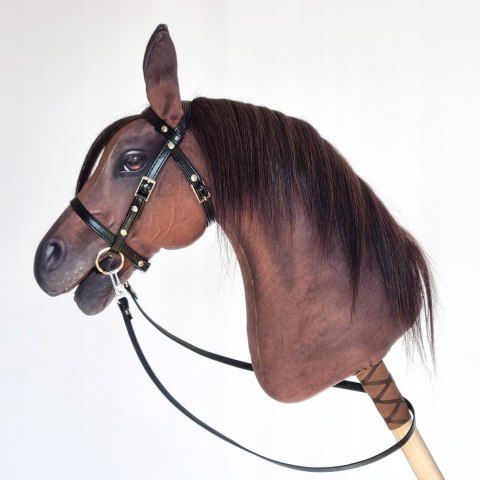 Realistyczny hobby horse, konik na patyku, koń brązowy, gniady A4 Realistyczny hobby horse, konik na patyku, koń brązowy, gniady A4