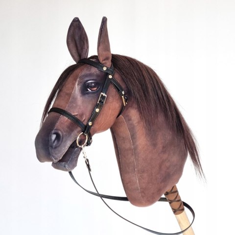 Realistyczny hobby horse, konik na patyku, koń brązowy, gniady A4 Realistyczny hobby horse, konik na patyku, koń brązowy, gniady A4