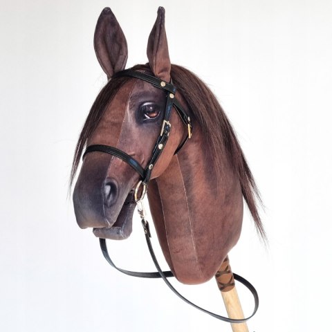 Realistyczny hobby horse, konik na patyku, koń brązowy, gniady A4 Realistyczny hobby horse, konik na patyku, koń brązowy, gniady A4