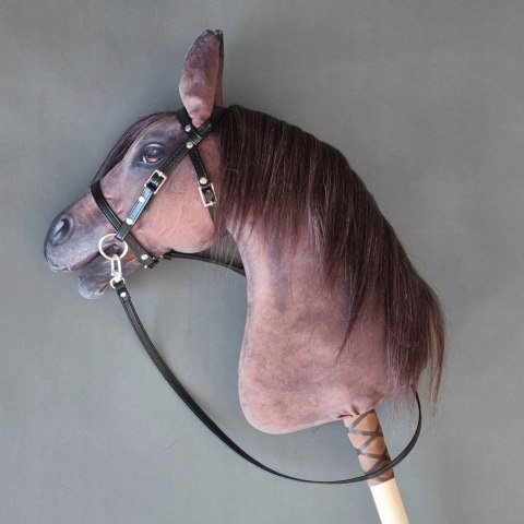 Realistyczny hobby horse, konik na patyku, koń brązowy, gniady A4 Realistyczny hobby horse, konik na patyku, koń brązowy, gniady A4