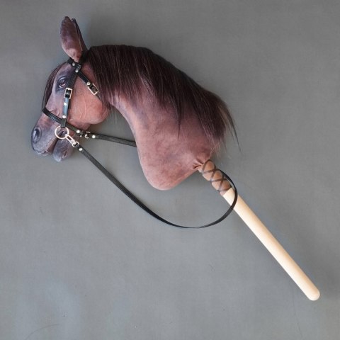 Realistyczny hobby horse, konik na patyku, koń brązowy, gniady A4 Realistyczny hobby horse, konik na patyku, koń brązowy, gniady A4