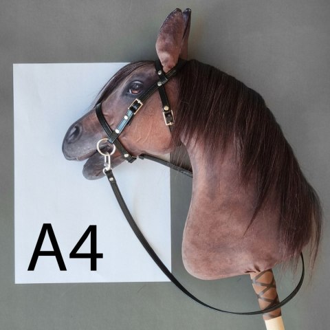 Realistyczny hobby horse, konik na patyku, koń brązowy, gniady A4 Realistyczny hobby horse, konik na patyku, koń brązowy, gniady A4