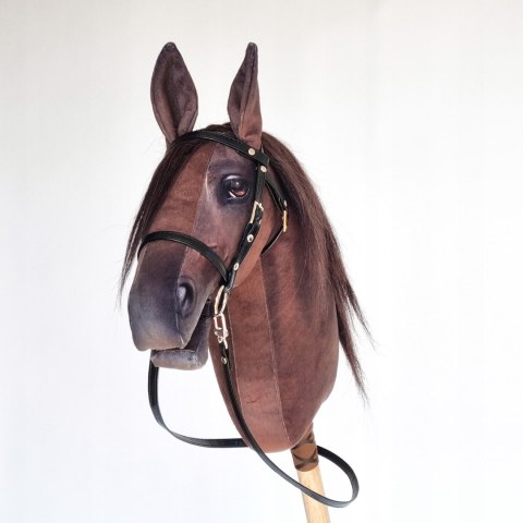 Realistyczny hobby horse, konik na patyku, koń brązowy, gniady A4 Realistyczny hobby horse, konik na patyku, koń brązowy, gniady A4