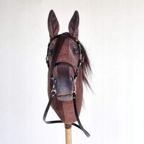 Realistyczny hobby horse, konik na patyku, koń brązowy, gniady A4 Realistyczny hobby horse, konik na patyku, koń brązowy, gniady A4