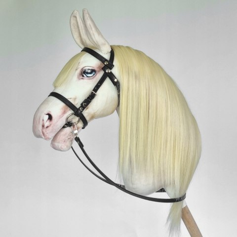 Realistyczny hobby horse, konik na patyku, koń ecru, Cremello A4 Realistyczny hobby horse, konik na patyku, koń ecru, Cremello A4