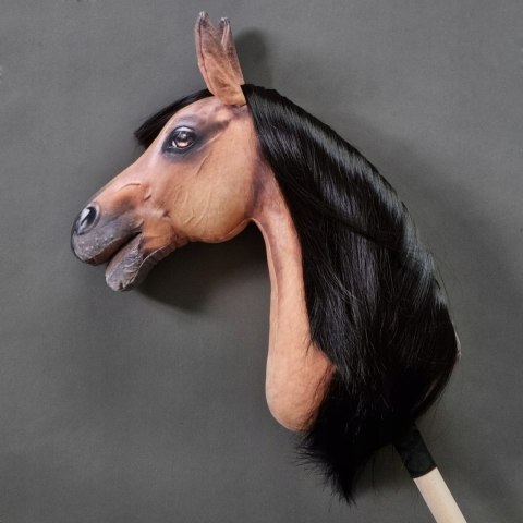 Realistyczny hobby horse, konik na patyku, koń kasztan z czarną grzywą A4 Realistyczny hobby horse, konik na patyku, koń kasztan z czarną grzywą A4