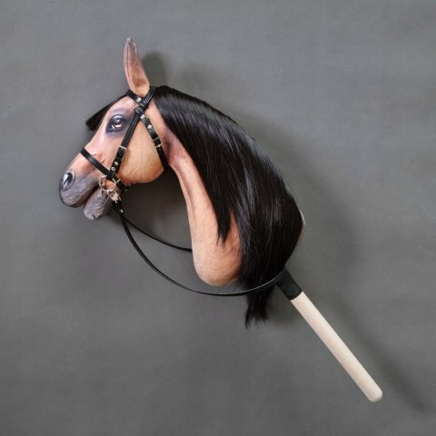 Realistyczny hobby horse, konik na patyku, koń kasztan z czarną grzywą A4 Realistyczny hobby horse, konik na patyku, koń kasztan z czarną grzywą A4