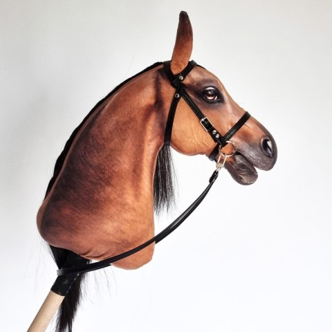 Realistyczny hobby horse, konik na patyku, koń kasztan z czarną grzywą A4 Realistyczny hobby horse, konik na patyku, koń kasztan z czarną grzywą A4