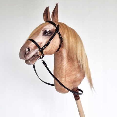 Realistyczny hobby horse, konik na patyku, koń palomino / izabelowaty A4