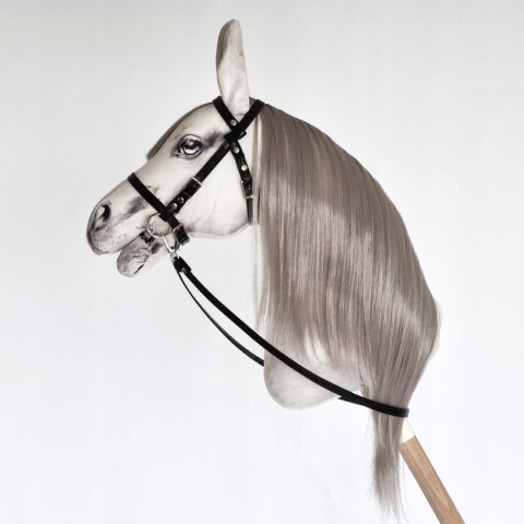 Realistyczny hobby horse, konik na patyku, koń szary, Siwek A4 Realistyczny hobby horse, konik na patyku, koń szary, Siwek A4