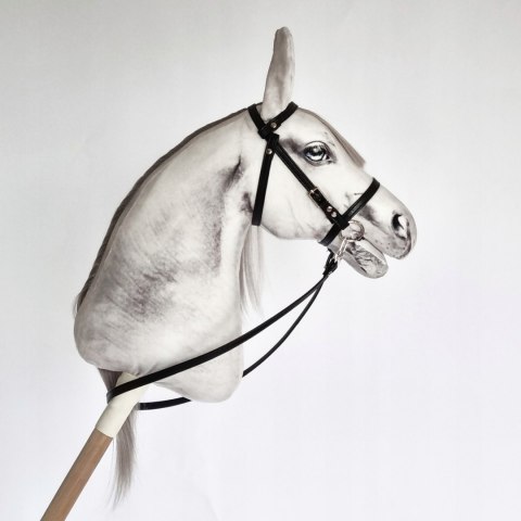 Realistyczny hobby horse, konik na patyku, koń szary, Siwek A4 Realistyczny hobby horse, konik na patyku, koń szary, Siwek A4